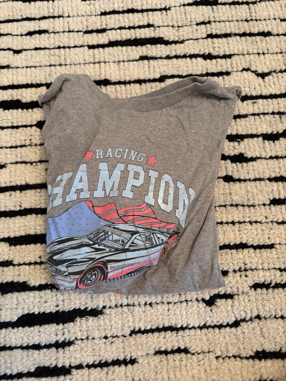 Unisex Gray Racing Champion Graphic Tee